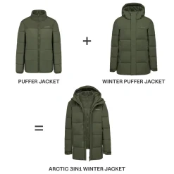 Arctic 3in1 Winter Jacket Olive