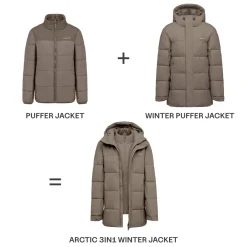 Arctic 3in1 Winter Jacket Taupe