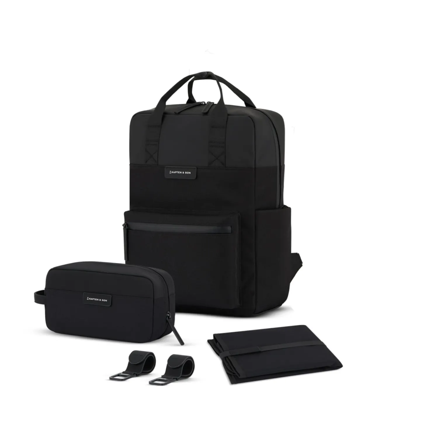 Bergen Pro Diaper Backpack Set All Black