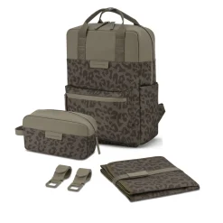 Bergen Pro Diaper Backpack Set Leo Dark Brown