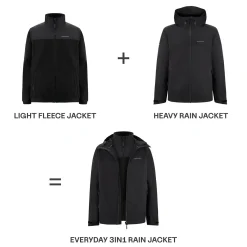 Everyday 3in1 Rain Jacket All Black