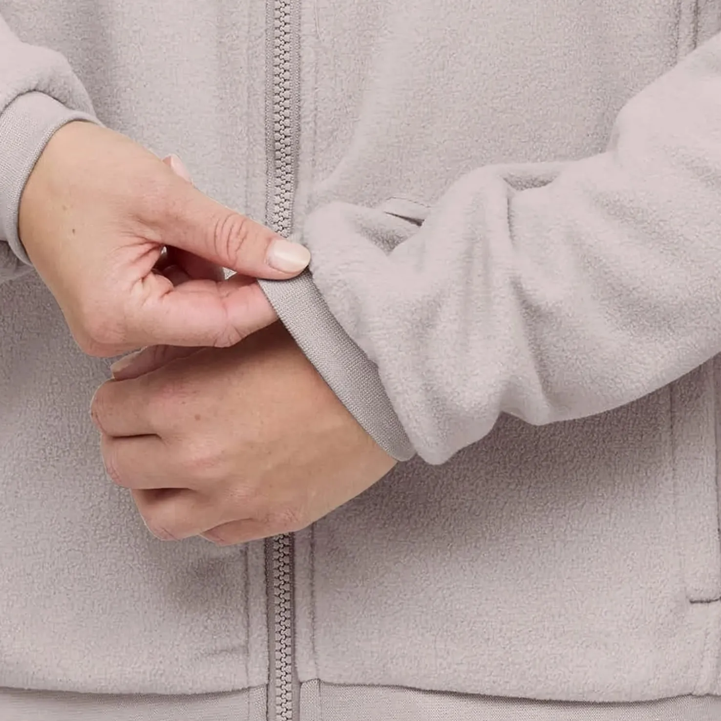 Light Fleece Jacket Muted Rose