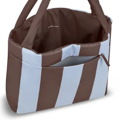 Norva 2in1 Shopper Chocolate Brown/Striped