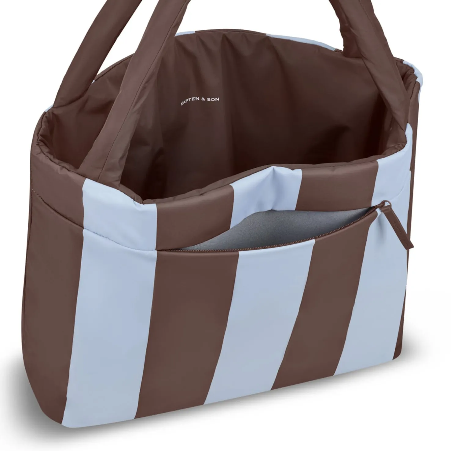Norva 2in1 Shopper Chocolate Brown/Striped
