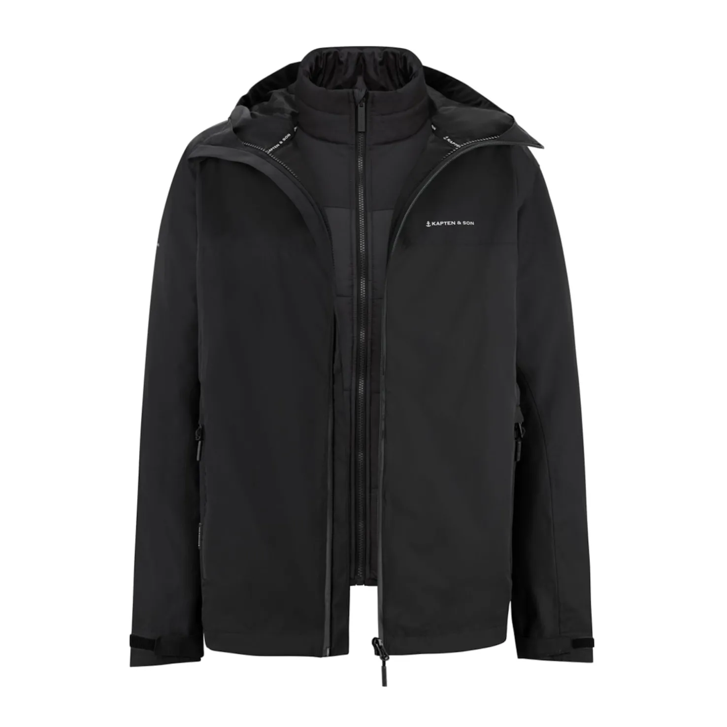 Puffer 3in1 Rain Jacket All Black