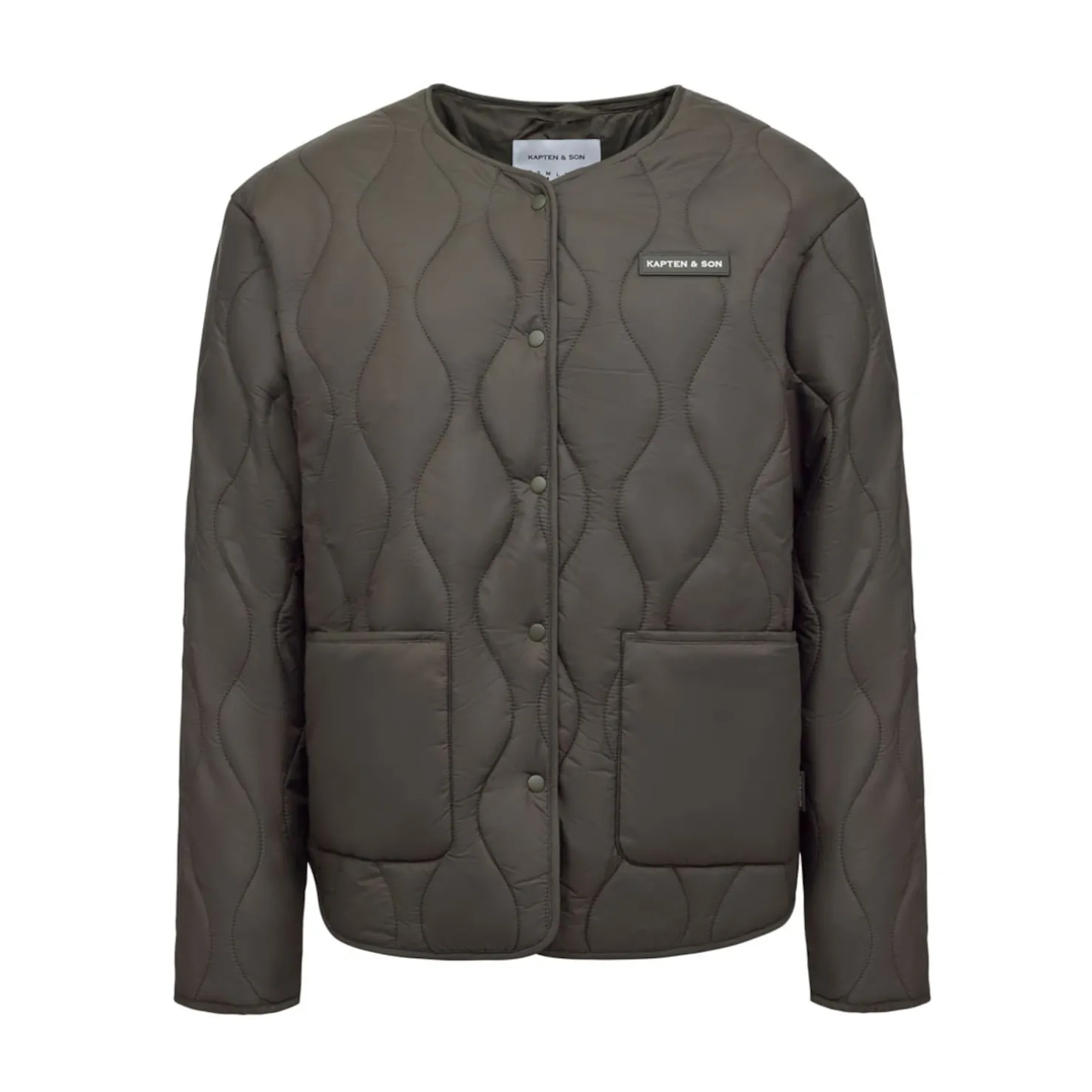Quilted Light Puffer Jacket Khaki