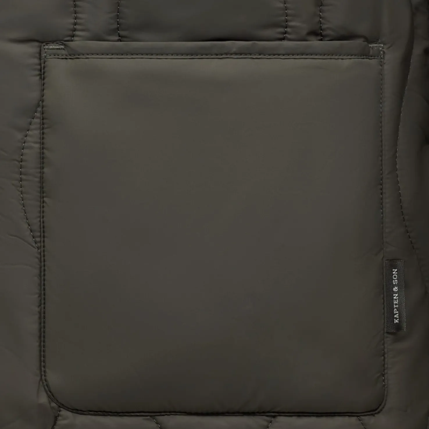 Quilted Light Puffer Jacket Khaki