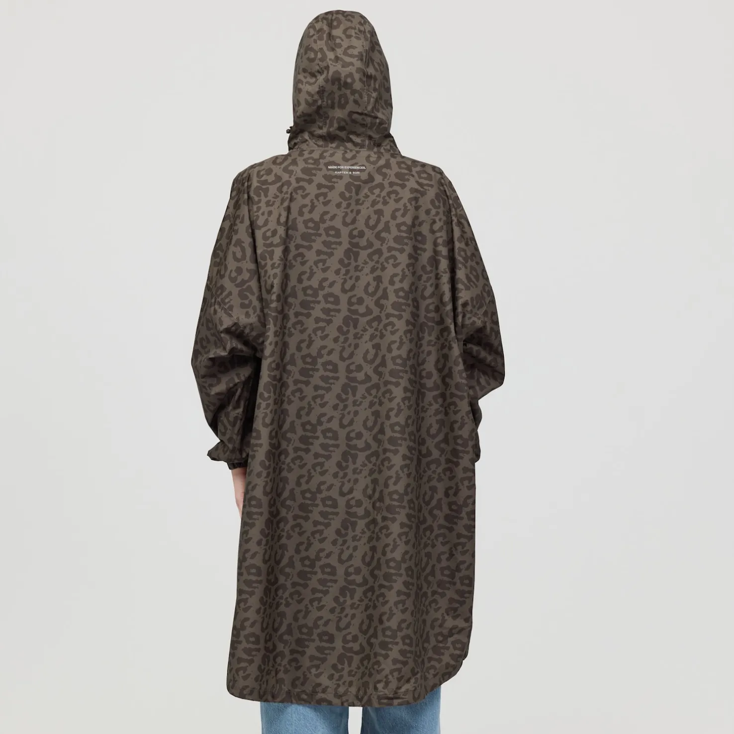 Rain Poncho Leo Dark Brown