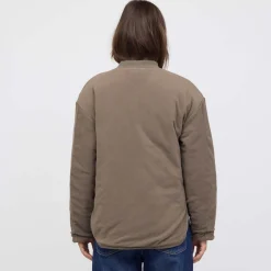 Reversible Bomber Puffer Jacket Taupe/Fleece