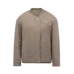 Reversible Bomber Puffer Jacket Taupe/Fleece