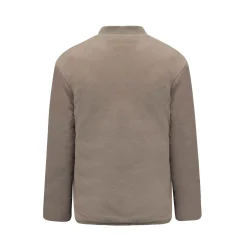 Reversible Bomber Puffer Jacket Taupe/Fleece