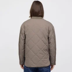 Reversible Bomber Puffer Jacket Taupe/Fleece