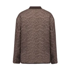 Reversible Bomber Puffer Jacket Chocolate Brown/Leo