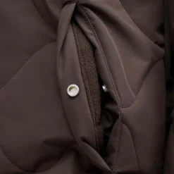 Reversible Bomber Puffer Jacket Chocolate Brown/Leo
