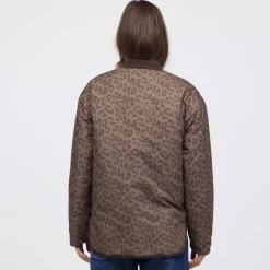 Reversible Bomber Puffer Jacket Chocolate Brown/Leo