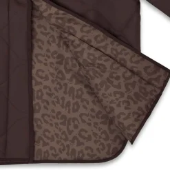 Reversible Bomber Puffer Jacket Chocolate Brown/Leo