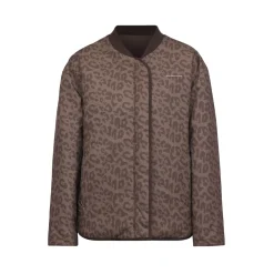 Reversible Bomber Puffer Jacket Chocolate Brown/Leo