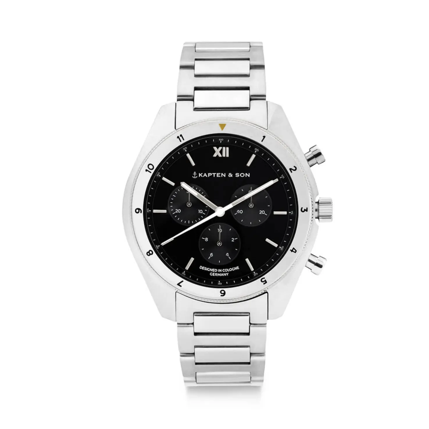 Rise Small Silver Black Steel