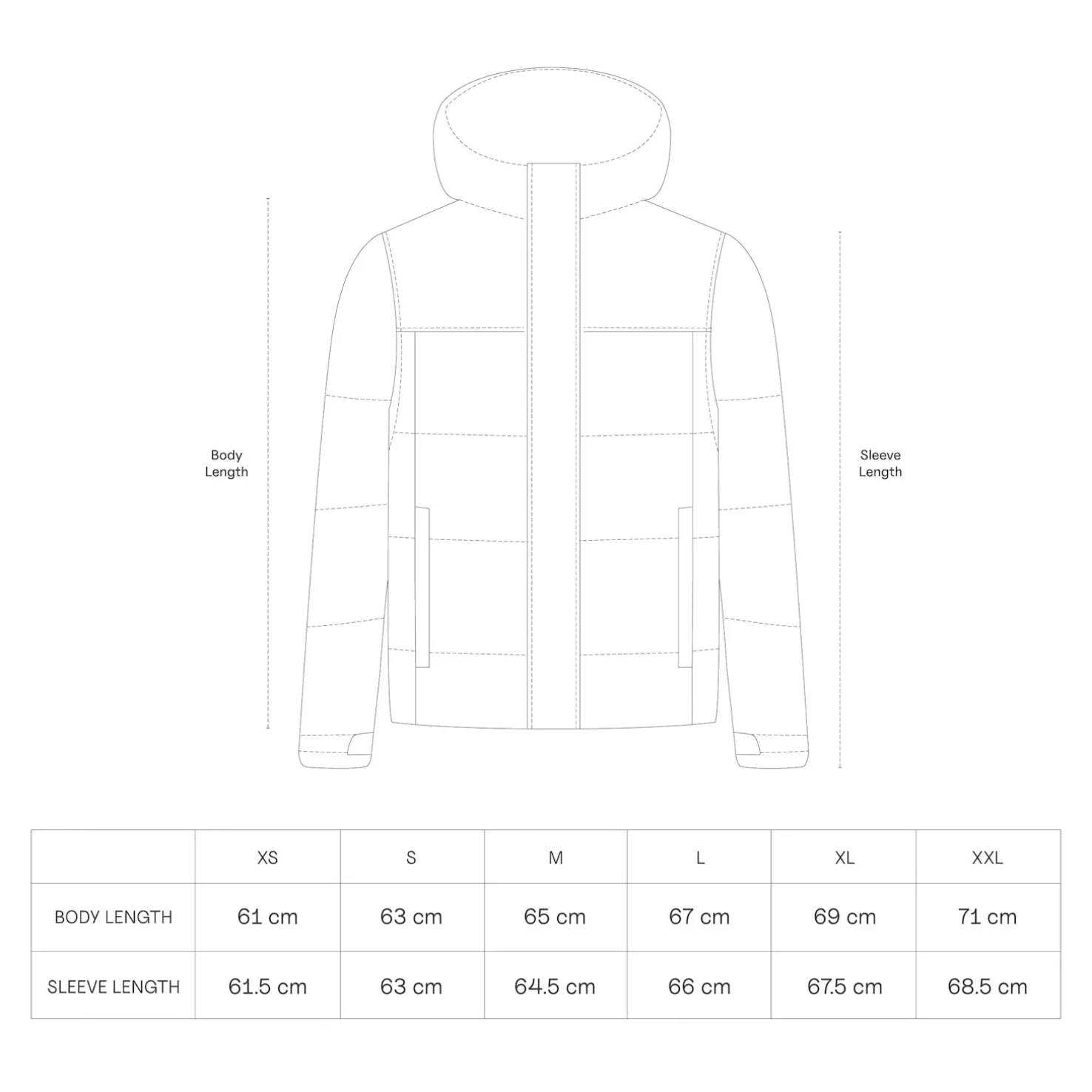 Short Winter Puffer Jacket All Black