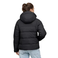 Short Winter Puffer Jacket All Black
