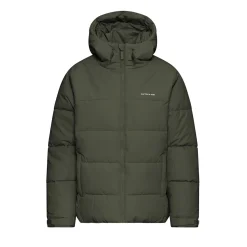 Short Winter Puffer Jacket Olive