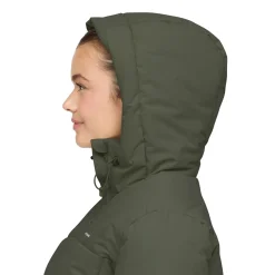 Short Winter Puffer Jacket Olive