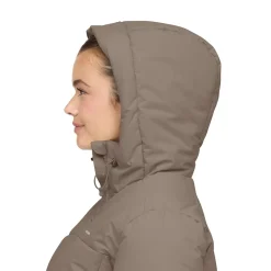 Short Winter Puffer Jacket Taupe