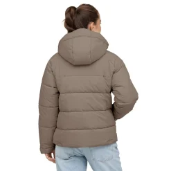 Short Winter Puffer Jacket Taupe