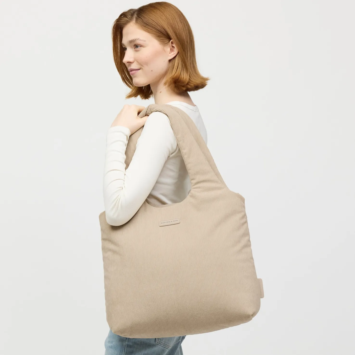 Skara Cloud Shopper Cord Dusty Sand