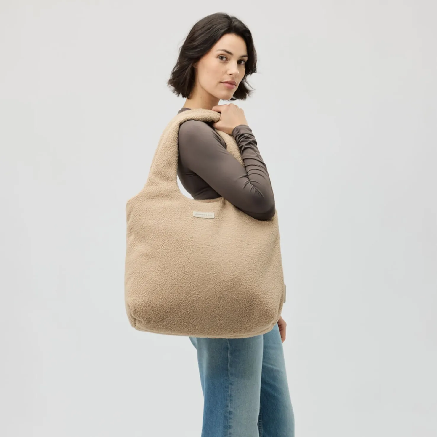 Skara Cloud Shopper Fleece Sandstone