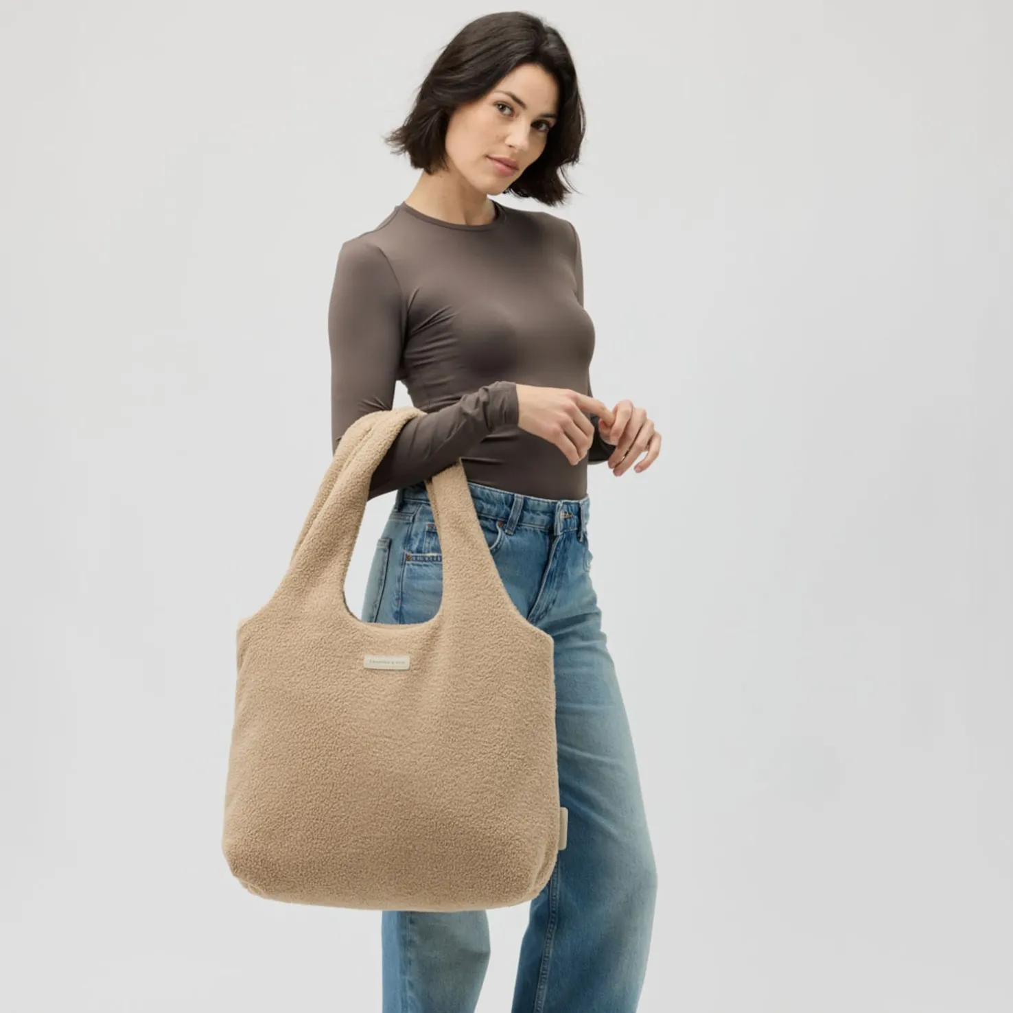 Skara Cloud Shopper Fleece Sandstone