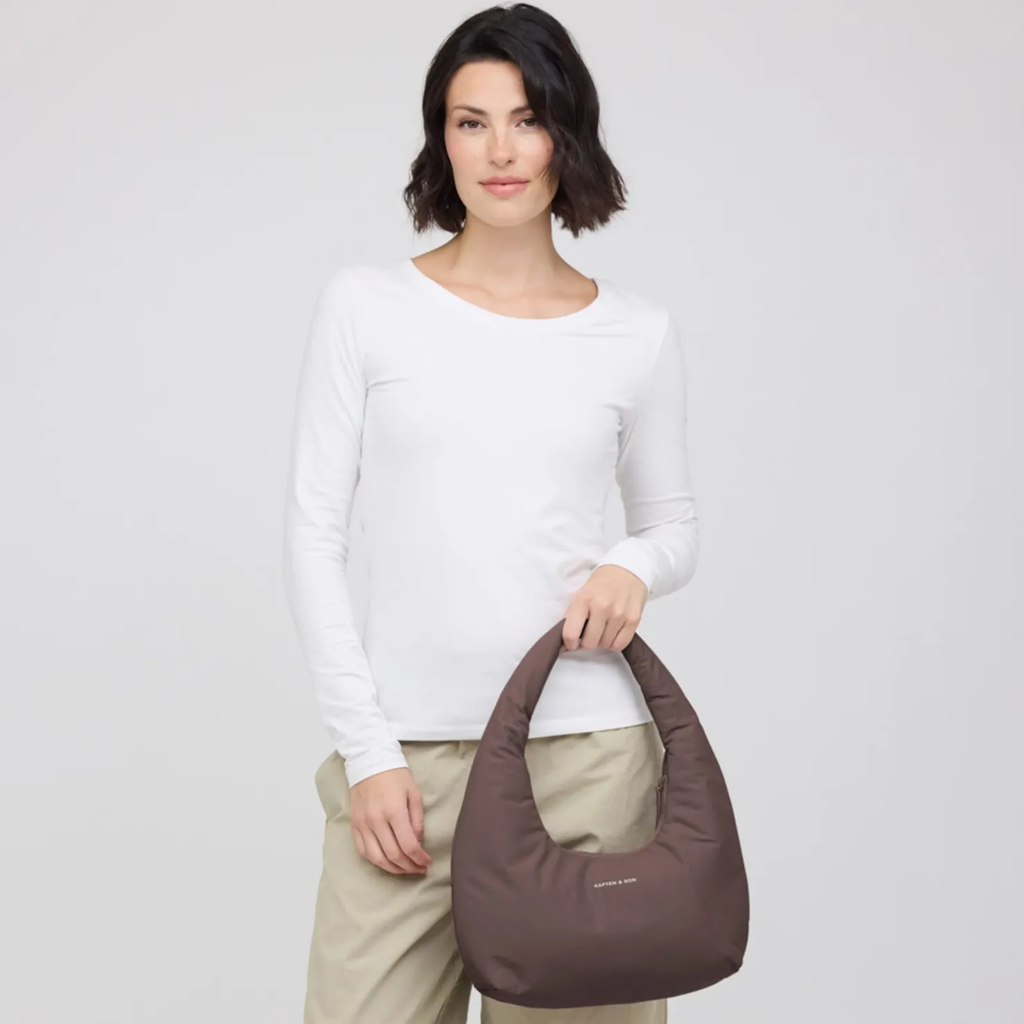 Skara Cloud Shoulder Chocolate Brown