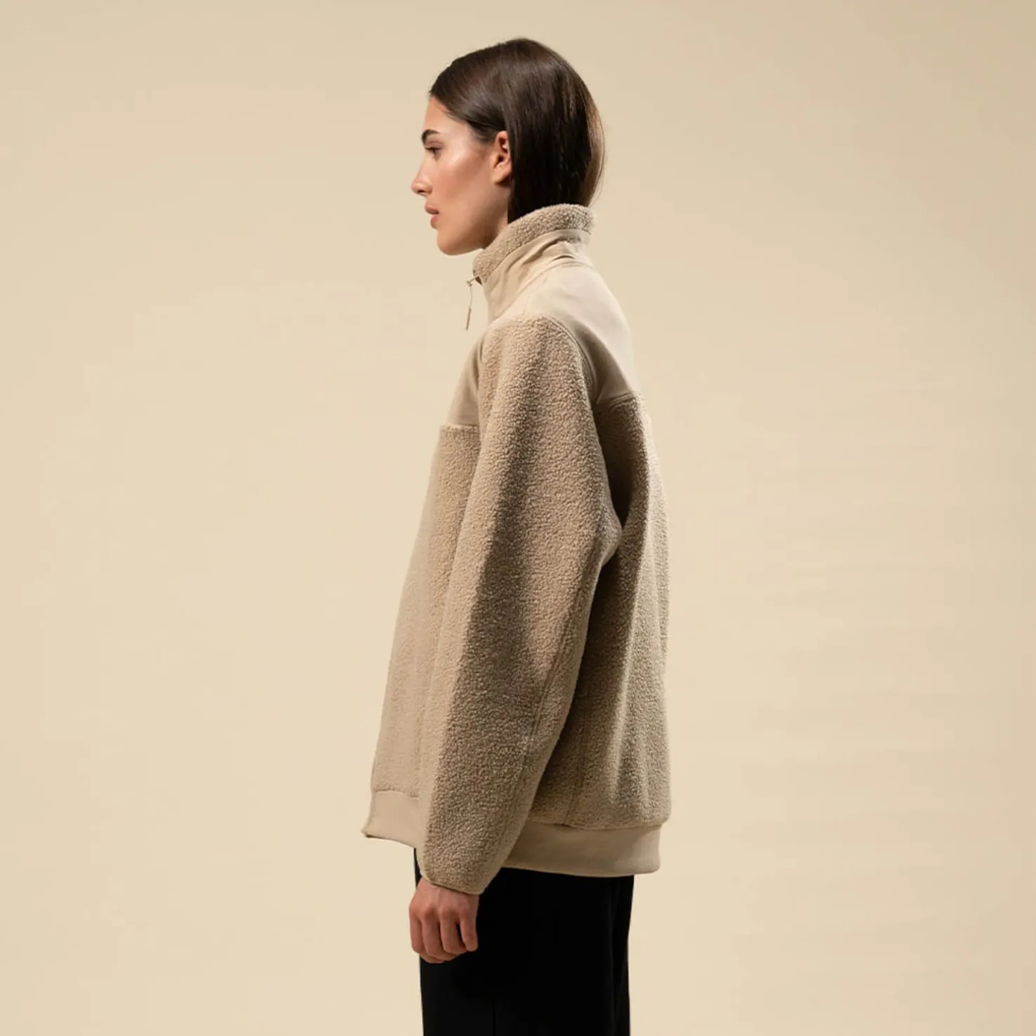 Teddy Fleece Jacket Sandstone
