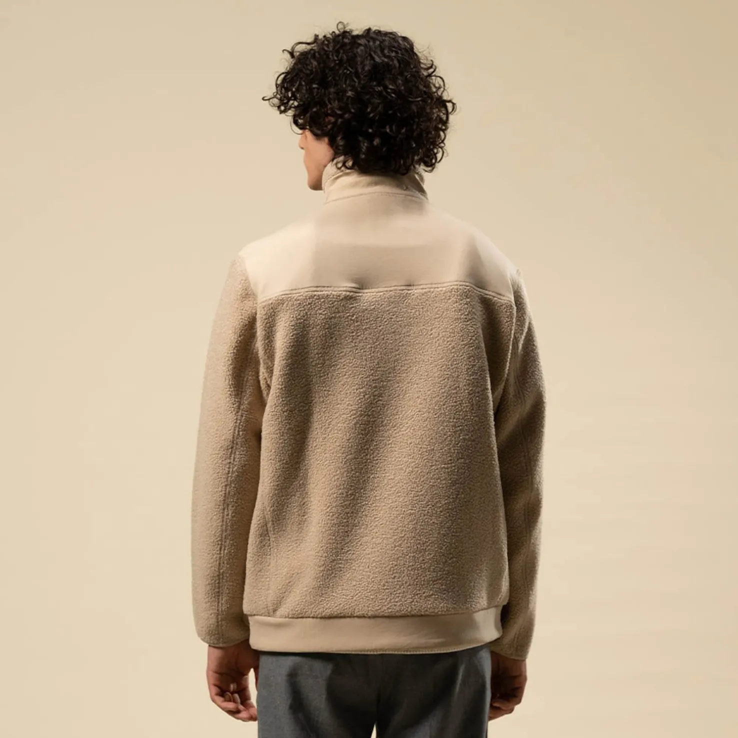 Teddy Fleece Jacket Sandstone