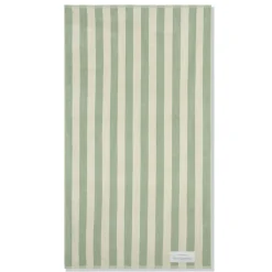 Towel Sand Green Stripe
