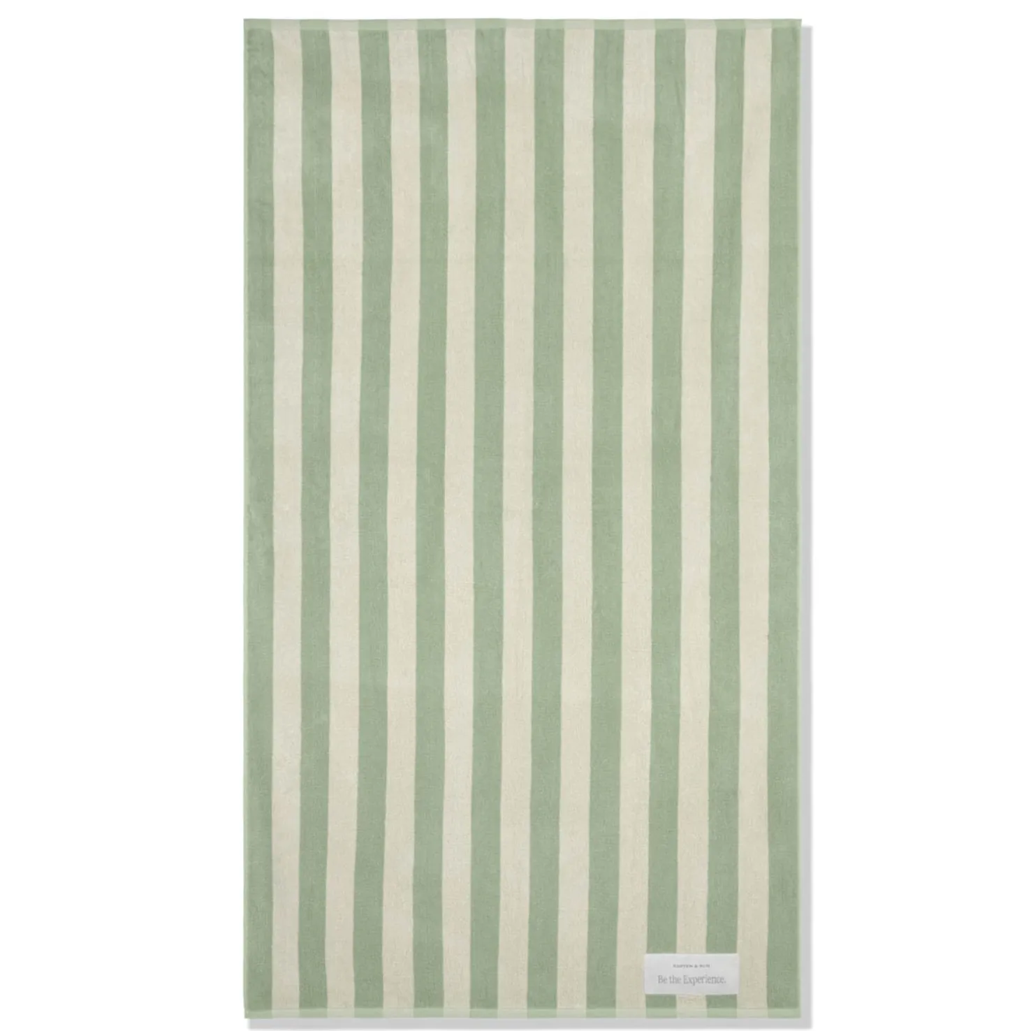 Towel Sand Green Stripe
