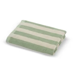 Towel Sand Green Stripe