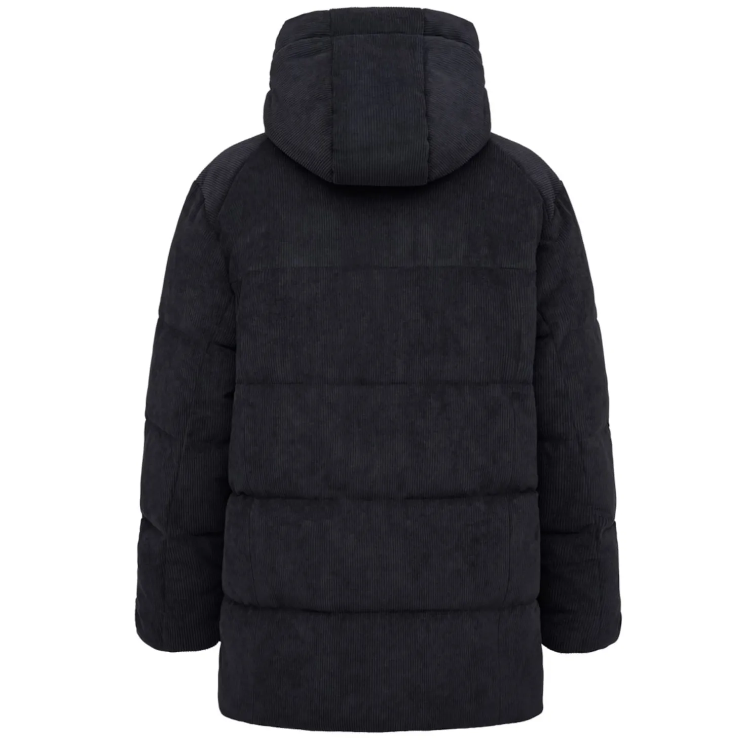 Winter Puffer Jacket Cord All Black