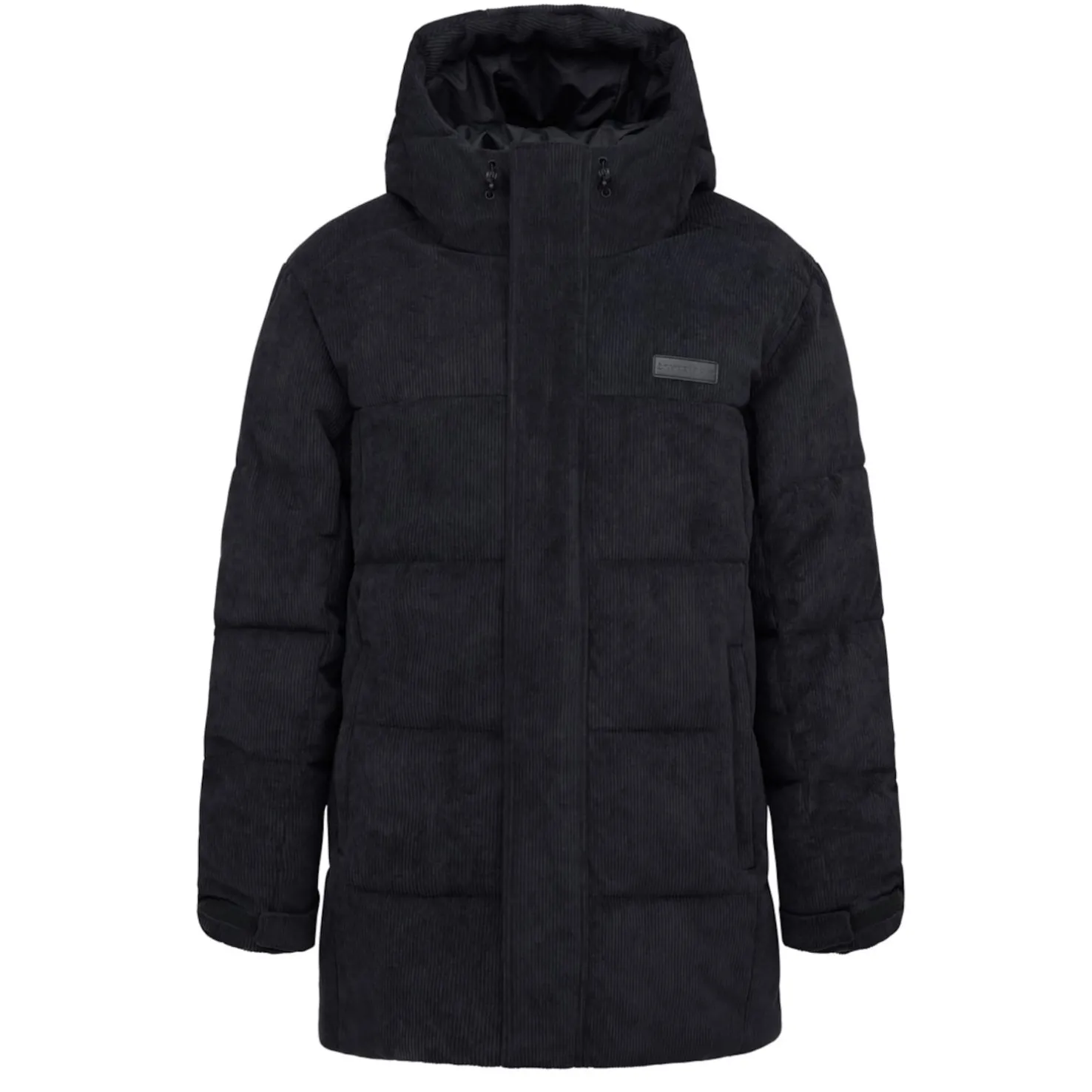 Winter Puffer Jacket Cord All Black
