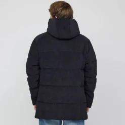 Winter Puffer Jacket Cord All Black