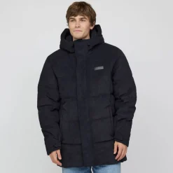 Winter Puffer Jacket Cord All Black