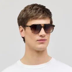 Zurich Oversize Crystal Tortoise Brown