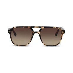 Zurich Oversize Small Crystal Tortoise Brown