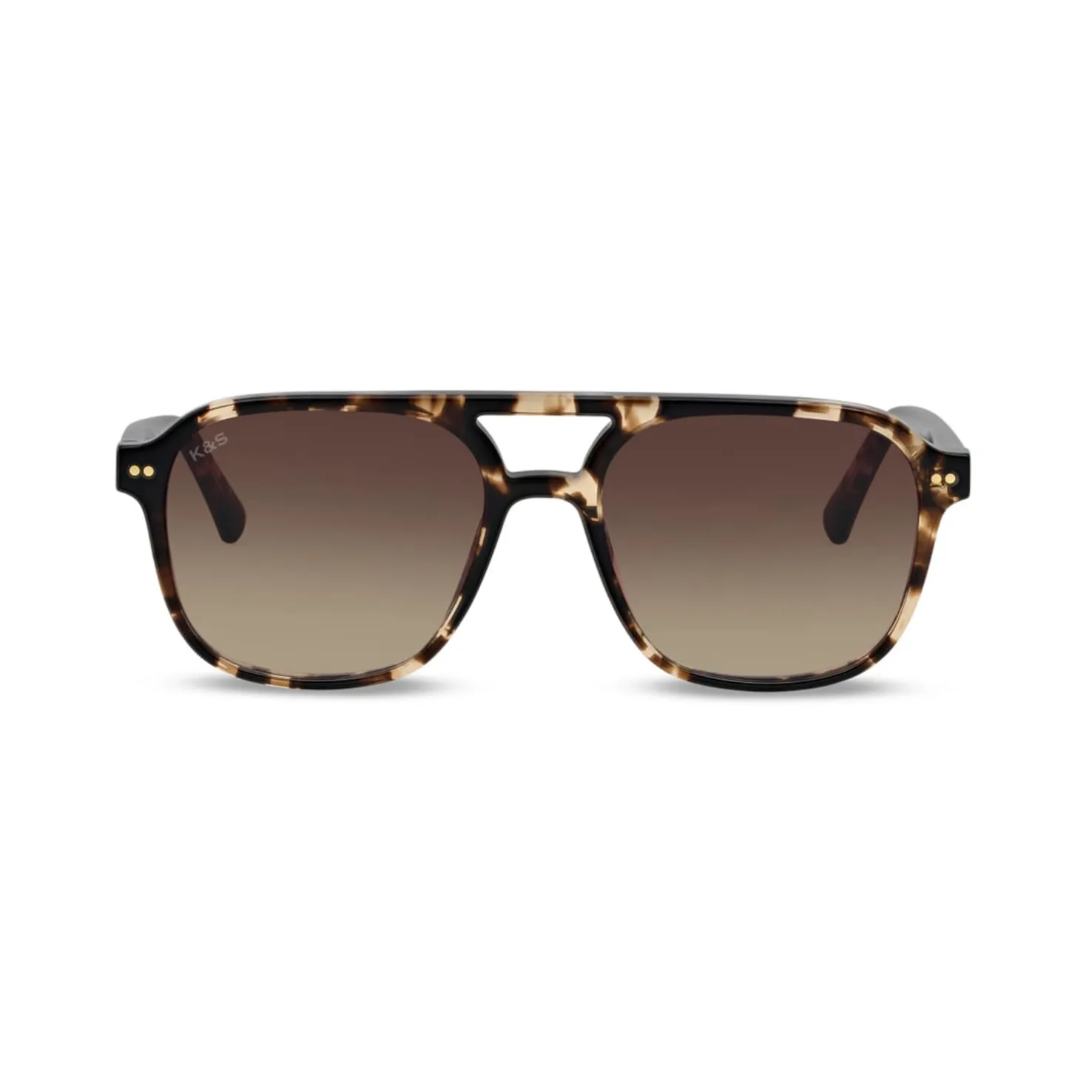 Zurich Oversize Small Crystal Tortoise Brown