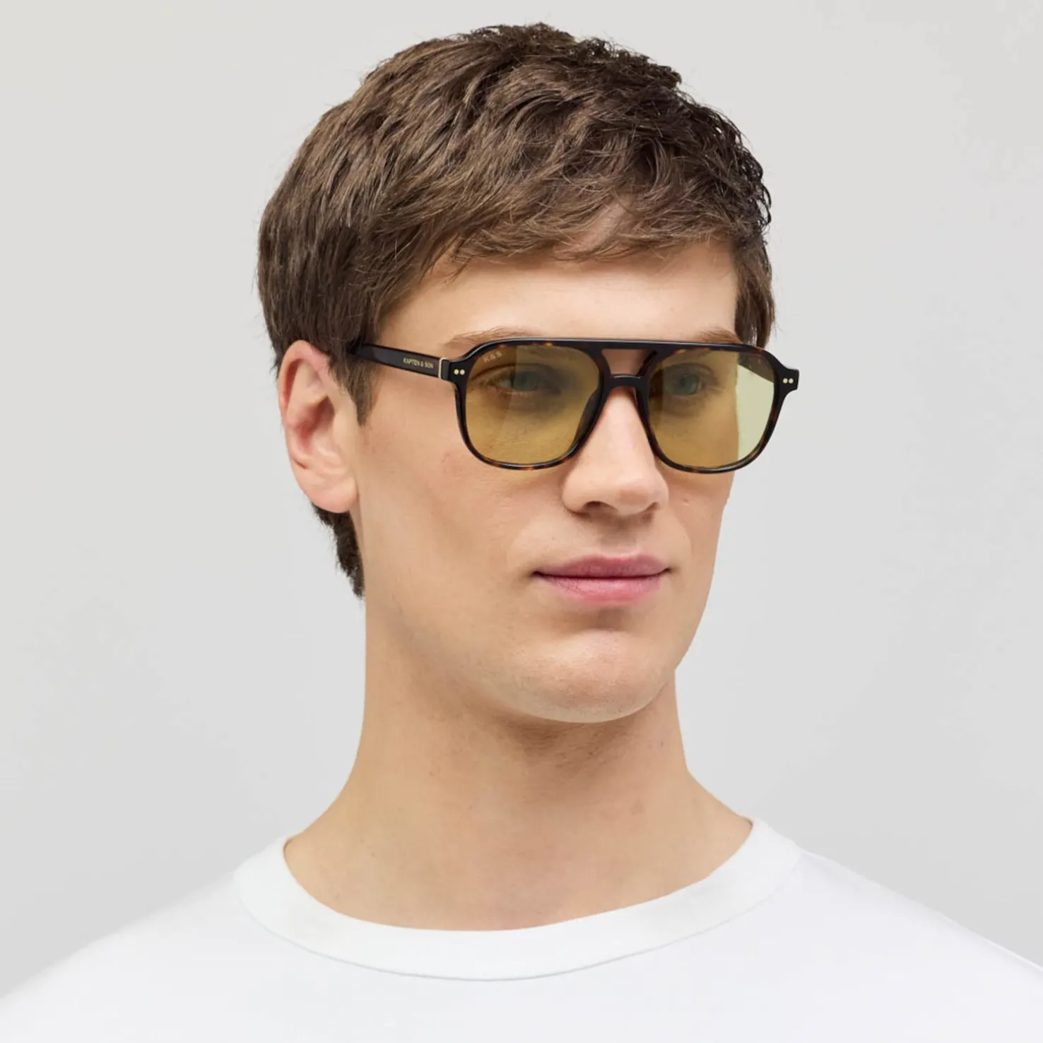 Zurich Oversize Small Dark Tortoise Green